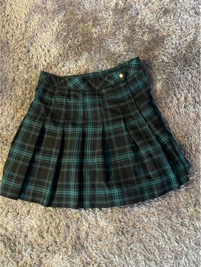 Plaid Pleated Skirt